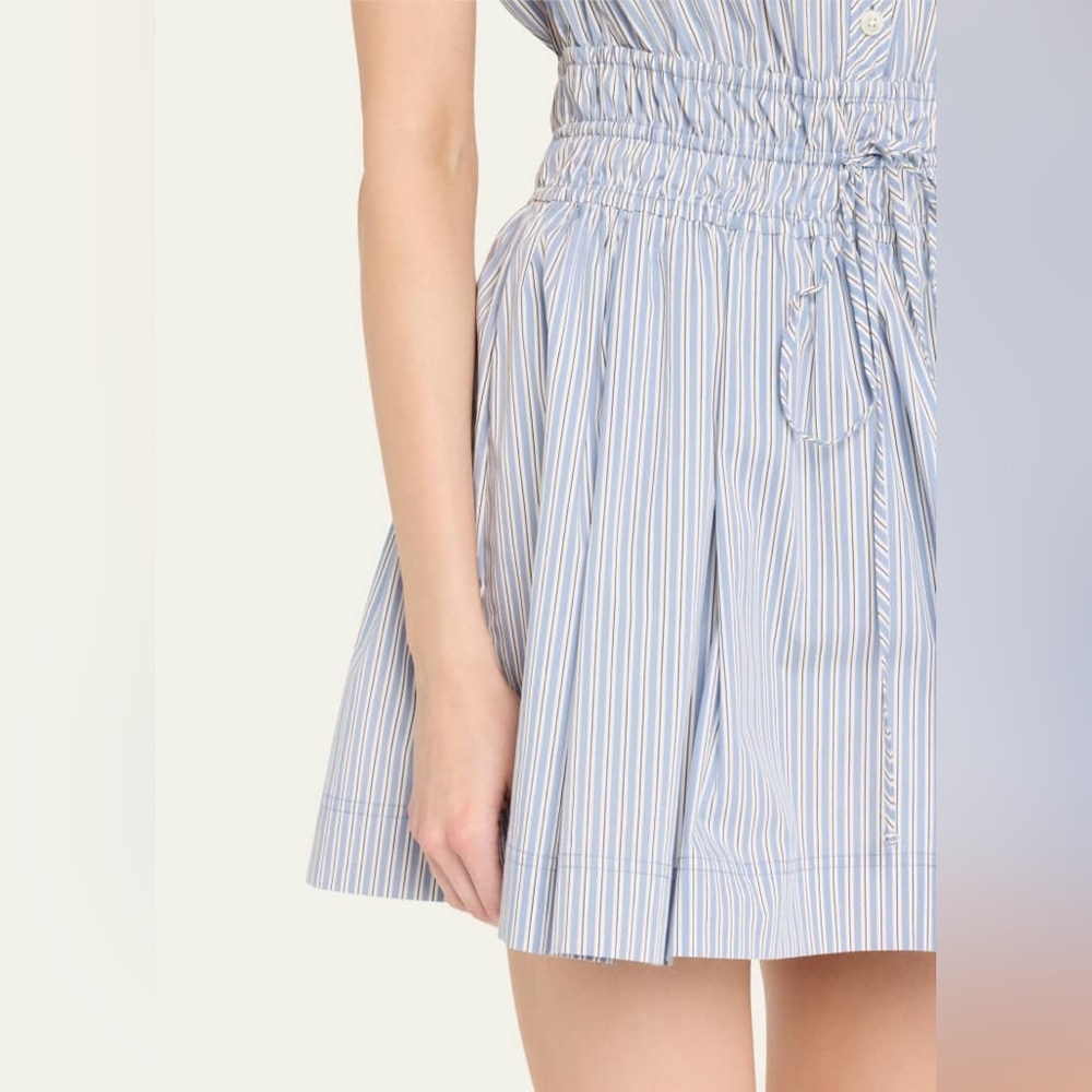Veronica Beard Light Blue Striped Mini Dress - Picture 6 of 11
